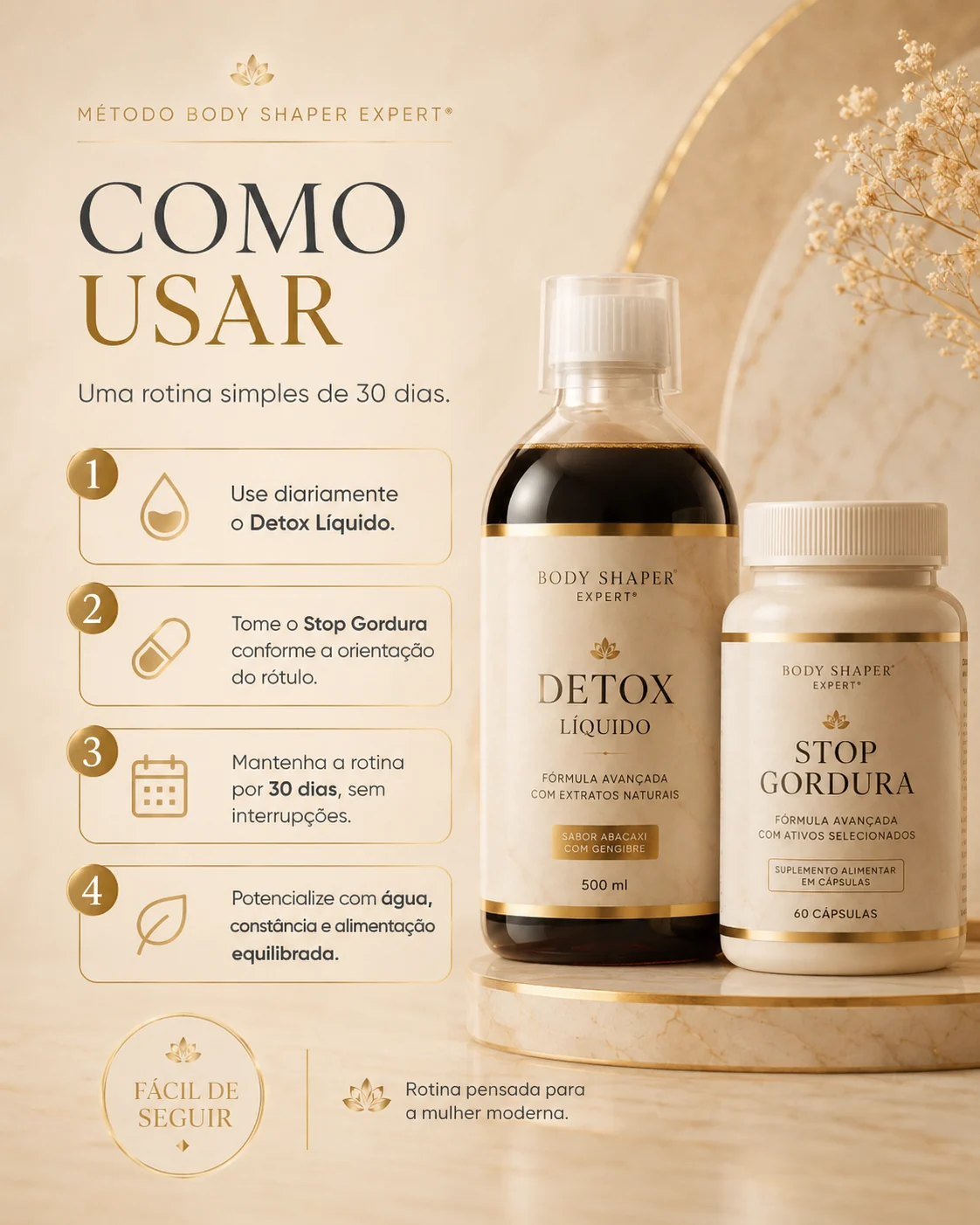 stop gordura — imagem premium do protocolo